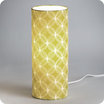 Cylinder fabric table lamp Spirograph lit M