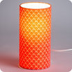 Cylinder fabric table lamp Koraru lit S