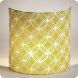 Fabric half lamp shade for wall light Spirograph 