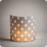 Fabric half lamp shade for wall light Minérale 