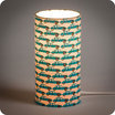 Cylinder fabric table lamp Georges et Rosalie Trafic lit S