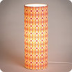 Cylinder fabric table lamp Mlle Baker lit L