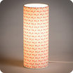 Cylinder fabric table lamp Mistinguett lit M