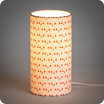 Cylinder fabric table lamp Mistinguett lit S