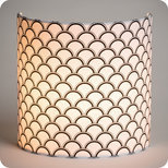 Fabric half lamp shade for wall light Haro