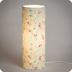 Cylinder fabric table lamp Hana lit L