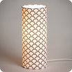 Cylinder fabric table lamp Haro lit M