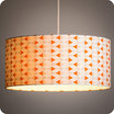 Drum fabric lamp shade / pendant shade Tangente lit Ø50