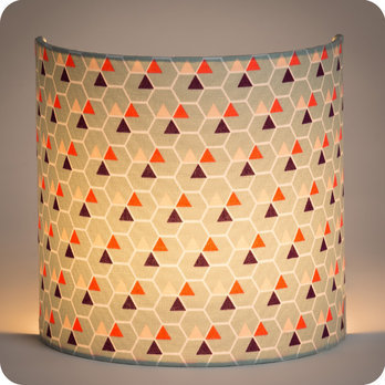Fabric half lamp shade for wall light Hexagone