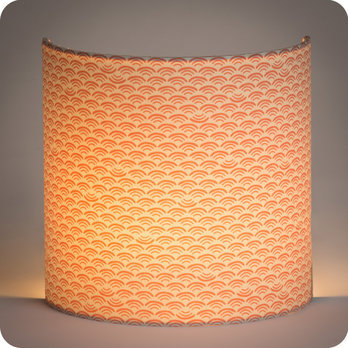 Fabric half lamp shade for wall light Shawa rose 