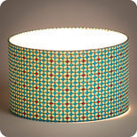 Drum fabric lamp shade / pendant shade in Petit Pan fabric Hélium turquoise