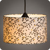 Drum fabric lamp shade / pendant shade Twist lit Ø30