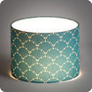 Drum fabric lamp shade / pendant shade Asahi bleu lit Ø20
