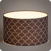 Drum fabric lamp shade / pendant shade Asahi gris lit Ø30