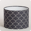 Drum fabric lamp shade / pendant shade Asahi gris Ø20
