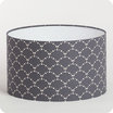 Drum fabric lamp shade / pendant shade Asahi gris Ø30