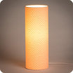 Cylinder fabric table lamp Shawa rose lit L