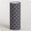 Cylinder fabric table lamp Asahi gris M