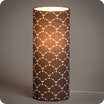 Cylinder fabric table lamp Asahi gris lit M