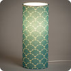 Cylinder fabric table lamp Asahi bleu lit M