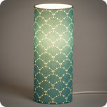 Cylinder fabric table lamp Asahi bleu