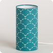 Cylinder fabric table lamp Asahi bleu S