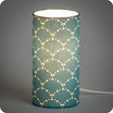 Cylinder fabric table lamp Asahi bleu lit S