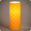 Cylinder fabric table lamp Asahi moutarde lit M