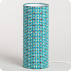 Cylinder fabric table lamp Hélium turquoise M