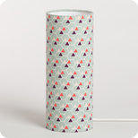 Cylinder fabric table lamp Hexagone