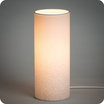 Cylinder fabric table lamp Poudre gris lit M