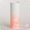 Cylinder fabric table lamp Pivoine néon L