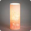 Cylinder fabric table lamp Pivoine néon lit M