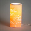 Cylinder fabric table lamp Pivoine néon lit S