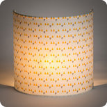 Fabric half lamp shade for wall light Mistinguett yellow