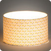 Drum fabric lamp shade / pendant shade Mistinguett yellow lit Ø25