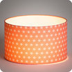Drum fabric lamp shade / pendant shade Ozora pink lit Ø25