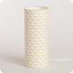 Cylinder fabric table lamp Mistinguett yellow M