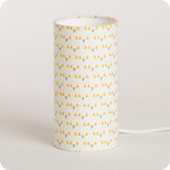 Cylinder fabric table lamp Mistinguett yellow