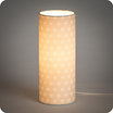 Cylinder fabric table lamp Ozora verdo lit M