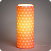 Cylinder fabric table lamp Ozora pink lit M