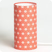 Cylinder fabric table lamp Ozora pink S