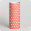 Cylinder fabric table lamp Ozora pink M