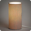 Cylinder fabric table lamp Mikko blanc lit S