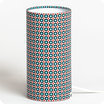 Cylinder fabric table lamp Mikko blanc S