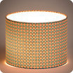 Drum fabric lamp shade / pendant shade Mikko blanc lit 20 