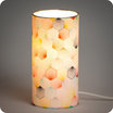 Cylinder fabric table lamp Kaleidoscope lit S