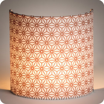 Fabric half lamp shade for wall light Hoshi cuivre