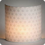 Fabric half lamp shade for wall light Hoshi argent