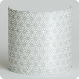 Fabric half lamp shade for wall light Hoshi argent